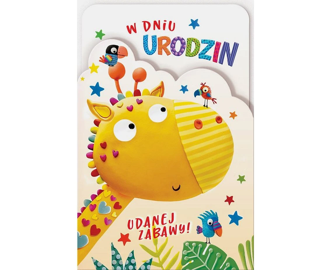 Harmony Card with Birthday Coloring Book, Giraffe, 11,5x16,5 cm